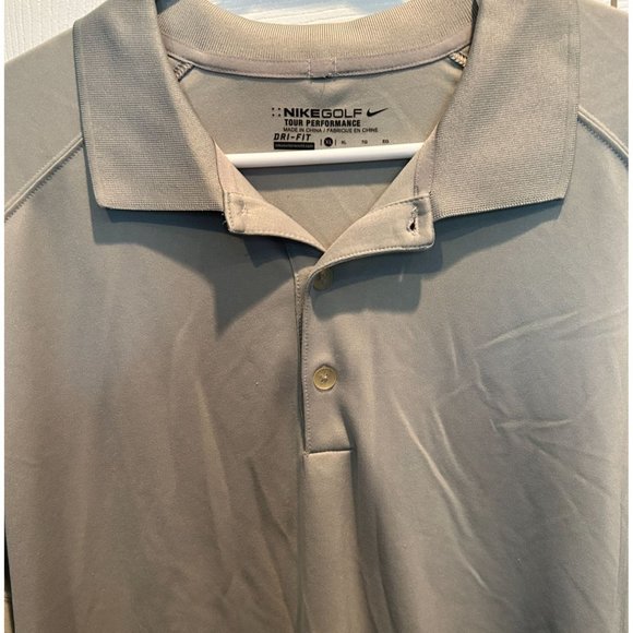 Nike Golf Tour Performance Men's Polo Shirt size XL Dri-Fit Polyester Gray Green - Picture 3 of 4